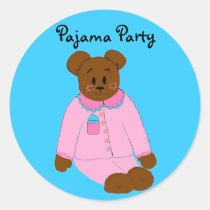 Sticker Rond Soirée Pyjama