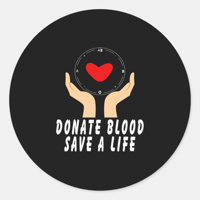 Sticker Rond Sois Cool Donne Du Sang (Devant)