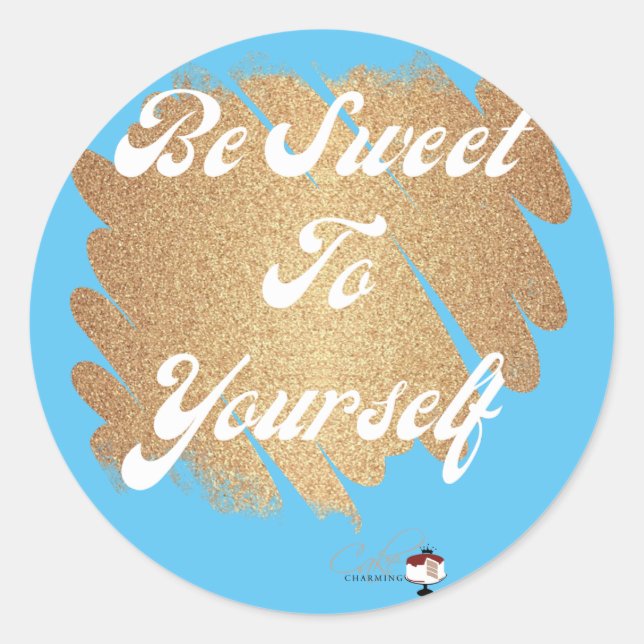 Sticker Rond Sois Douce Pour Toi-Même (Devant)