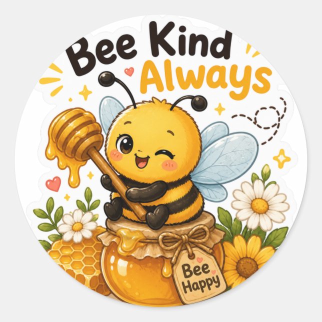 STICKER ROND SOIS GENTIL TOUJOURS (Devant)