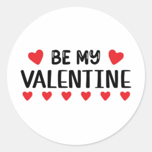 Sticker Rond Sois ma Saint Valentin