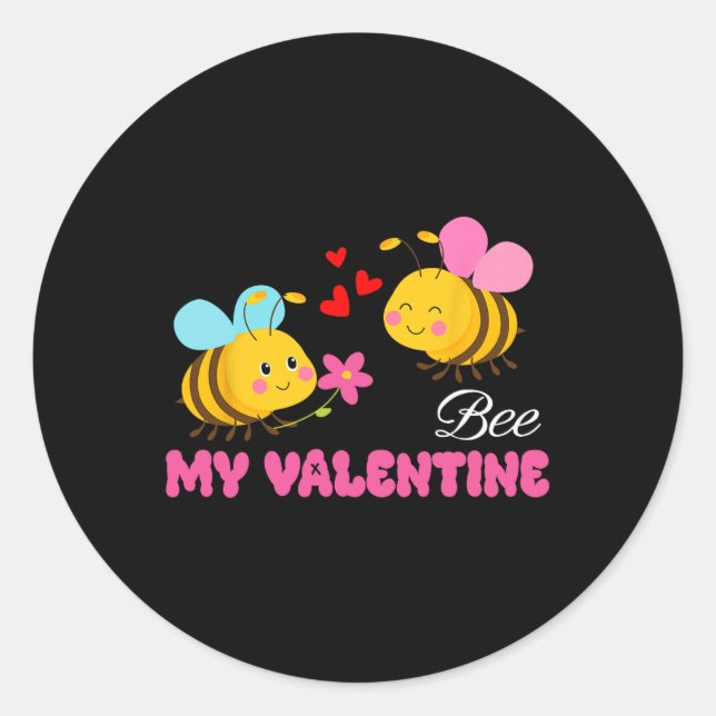 Sticker Rond Sois Ma Saint-Valentin Amour Citation Romantique M (Devant)