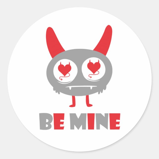 Sticker Rond Sois mon amant monstre (Devant)