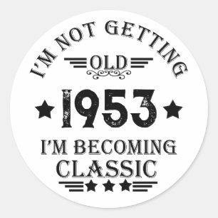 Sticker Rond Soixante-dix vintages 70e anniversaire personnalis