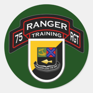 Sticker Rond soixante-quinzième Régiment de Rangers - aéropo