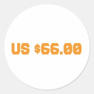Sticker Rond Soixante-six dollars