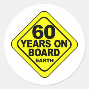 Sticker Rond soixantième Anniversaire