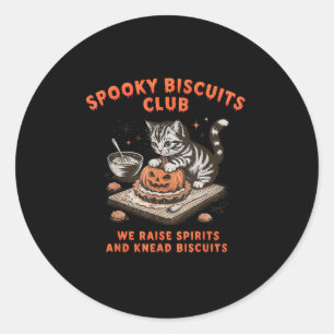 Sticker Rond Soky Biscuits Club Cat Halloween Cuisson