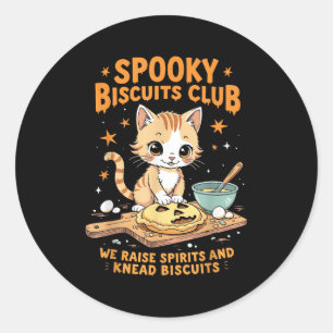 Sticker Rond Soky Biscuits Club Chat Drôle Halloween Baking