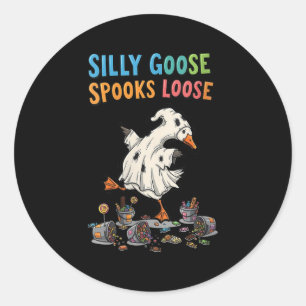 Sticker Rond Soky Goose Soks Loose Silencieux Canard Halloween