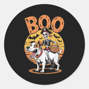 Sticker Rond Soky Jack Russell Costume Jack Russell Terrier Hal