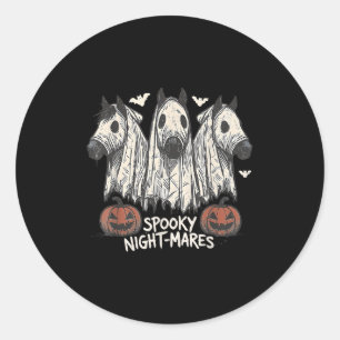 Sticker Rond Soky Night-Jes Halloween Horse Ghost Funny Soky
