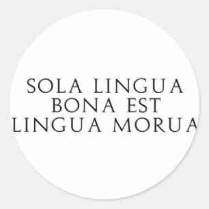 Sticker Rond Sola Lingua Bona