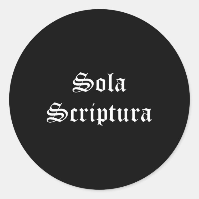 Sticker Rond Sola Scriptura Écriture Latine Seule Cinq Solas (Devant)
