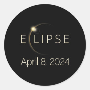 Sticker Rond Solaire Eclipse Chemise Avril 8 2024 Total Éclip S