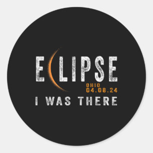 Sticker Rond Solaire Eclipse Ohio J'Étais Là Totalité Eclipse