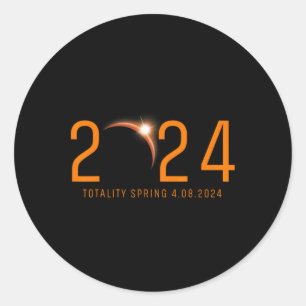 Sticker Rond Solar Eclipse Totalité Américaine Printemps 4.08.2
