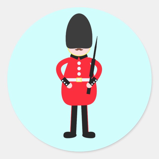 Sticker Rond Soldat britannique (Devant)