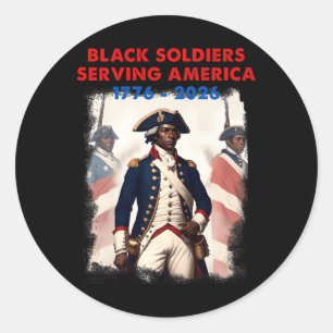 Sticker Rond Soldat de guerre révolutionnaire du patriote afric