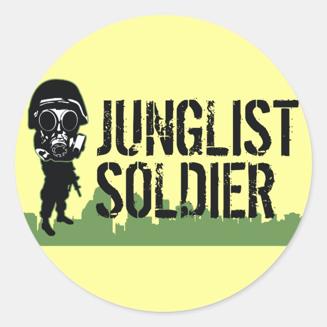 Sticker Rond Soldat Junglist (Devant)