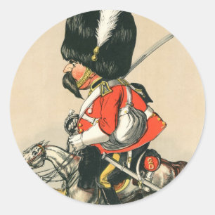 Sticker Rond Soldat Royal Scots Grays