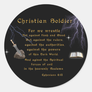 Sticker Rond Soldats chrétiens
