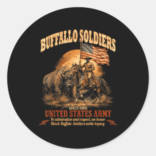 Sticker Rond soldats de Buffalo, histoire noire afro-américaine