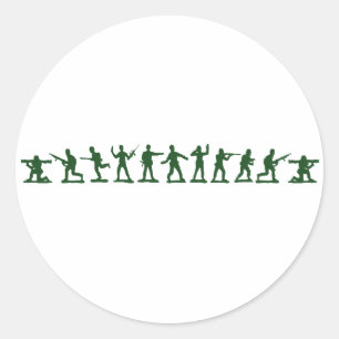 Sticker Rond Soldats de jouets classiques