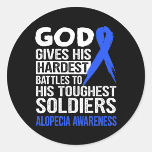 Sticker Rond Soldats les plus sensibles Alopécie T