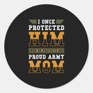 Sticker Rond Soldats Maman Fier Armée Maman