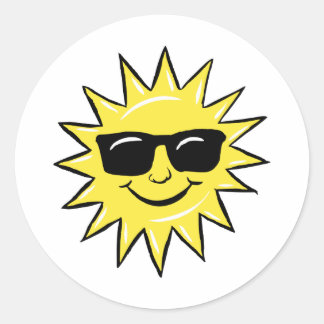 Sticker Rond Soleil dans les lunettes