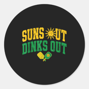 Sticker Rond Soleil dehors dinks dehors pickleball palette vint
