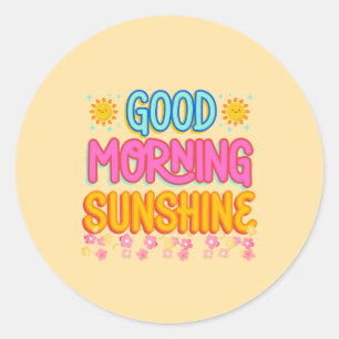 Sticker Rond Soleil du bon matin