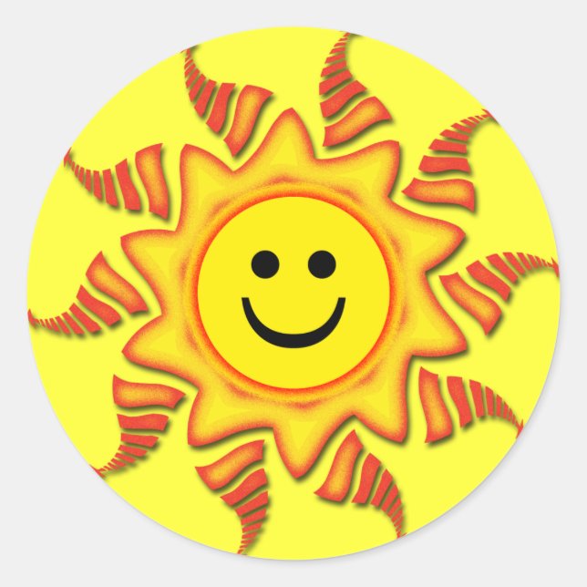 STICKER ROND SOLEIL DU VISAGE (Devant)