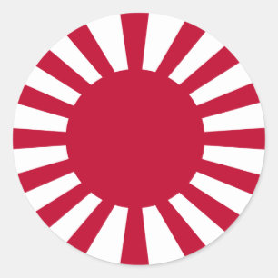 Sticker Rond Soleil Levant d'empire japonais (histoire simple)