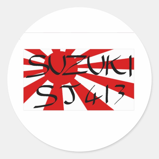 Sticker Rond Soleil Levant du suzuki sj413 (Devant)