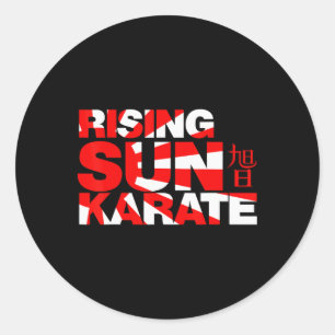 Sticker Rond Soleil levant Karate Sunburst