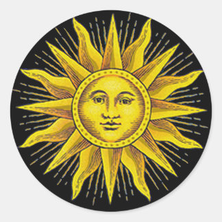 Sticker Rond Soleil romain