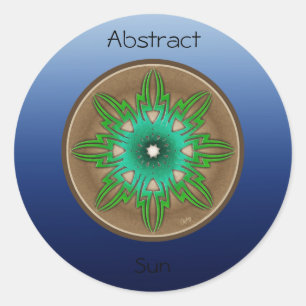 Sticker Rond Soleil vert
