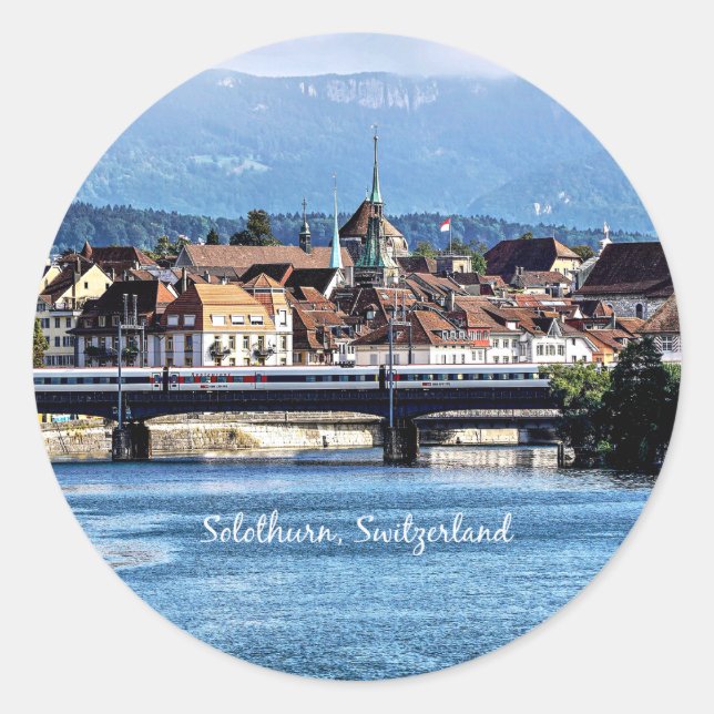 Sticker Rond Soleure, Suisse Photographie pittoresque (Devant)