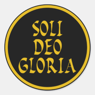 Sticker Rond Soli Deo Gloria