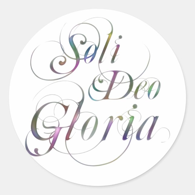 Sticker Rond Soli Deo Gloria (Devant)