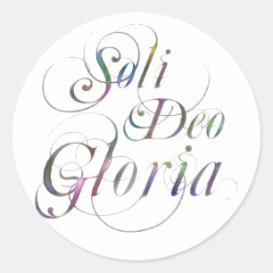 Sticker Rond Soli Deo Gloria