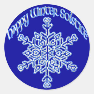 Sticker Rond Solstice d'hiver heureux