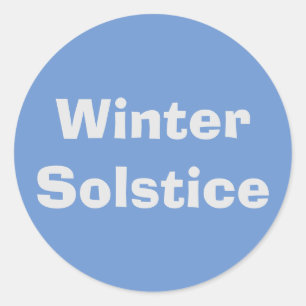 Sticker Rond Solstice d'hiver par Janz Blue Powder