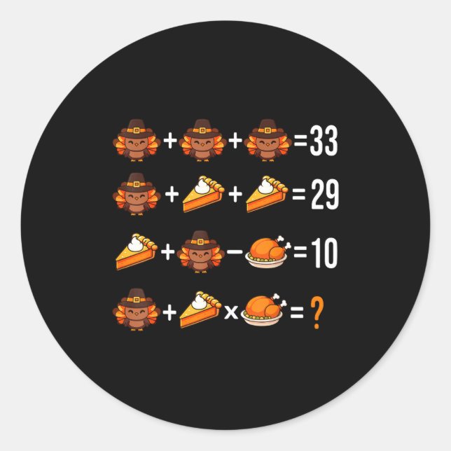 Sticker Rond Solve The Problem Funny 67 Meme Brainrot Math Teac (Devant)