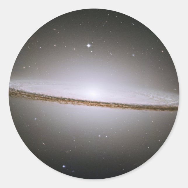 Sticker Rond Sombrero Galaxy (télescope Hubble) (Devant)