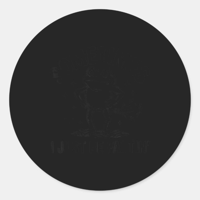 Sticker Rond Sometimes I Just Be Farting Frog Humor Funny Fart  (Devant)