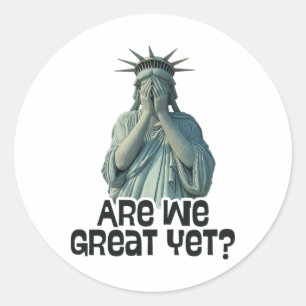 Sticker Rond Sommes-nous déjà grands ? Anti Trump Politique Hum