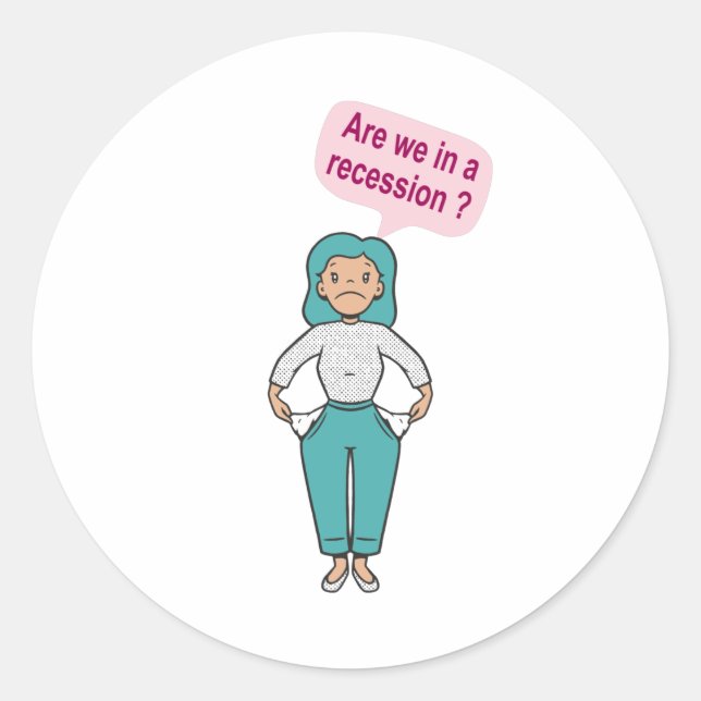 Sticker Rond Sommes-nous en récession ? (Devant)